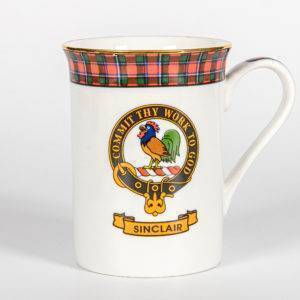 Clan Crest and Tartan Rim Mug