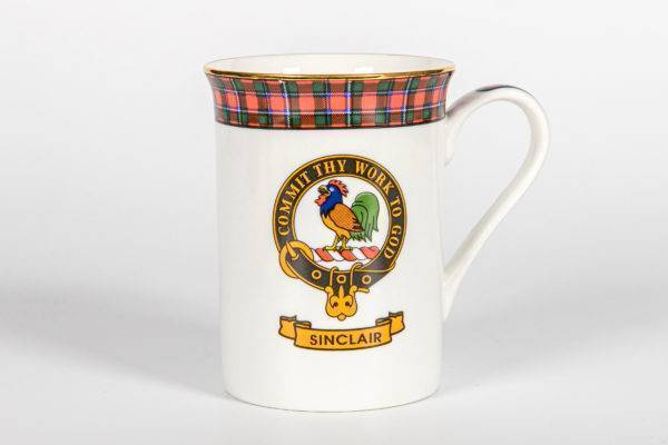 Clan Crest and Tartan Rim Mug