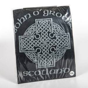 John O'Groats Celtic Cross T Shirt - Black