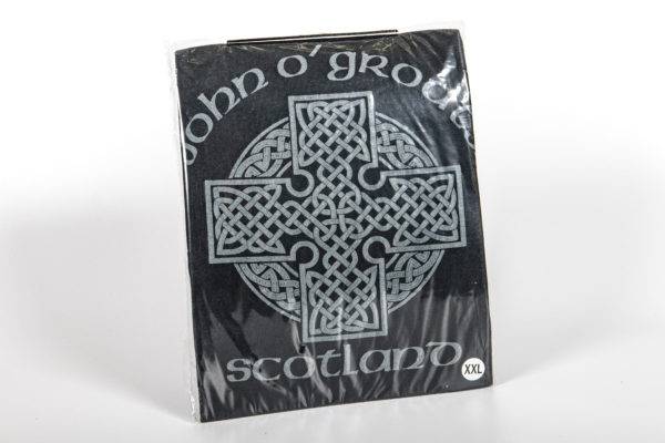 John O'Groats Celtic Cross T Shirt - Black