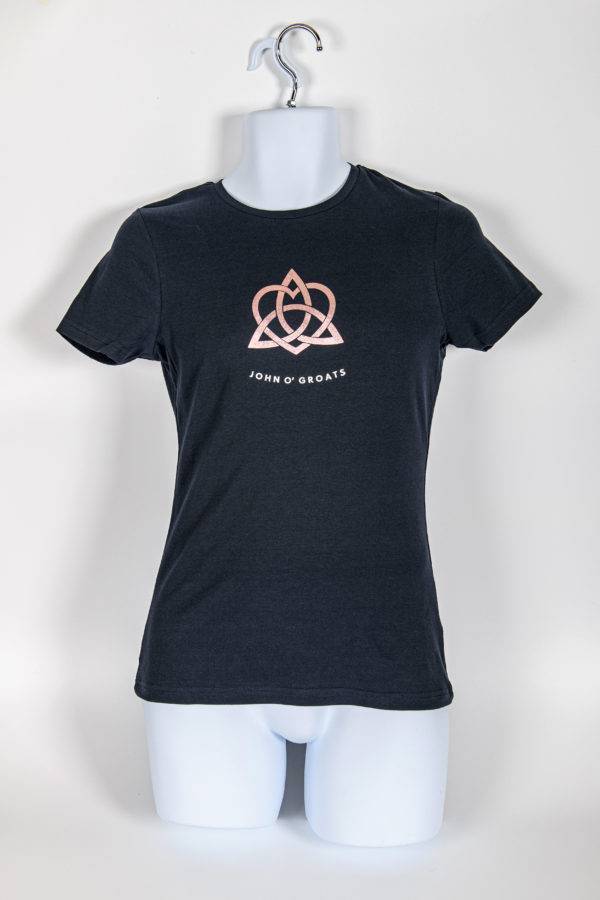 Celtic Knot/John O Groats - Black T Shirt