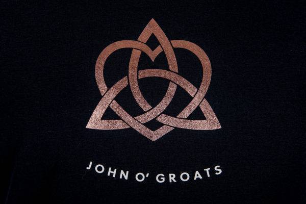 Celtic Knot/John O Groats - Black T Shirt