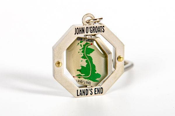 Metal Lands End/John O Groats Key Ring